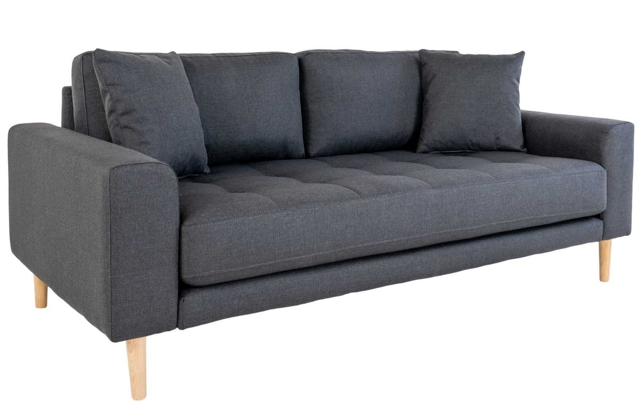 Nordic Living Tmavě šedá látková dvoumístná pohovka Limo 180 cm Nordic Living