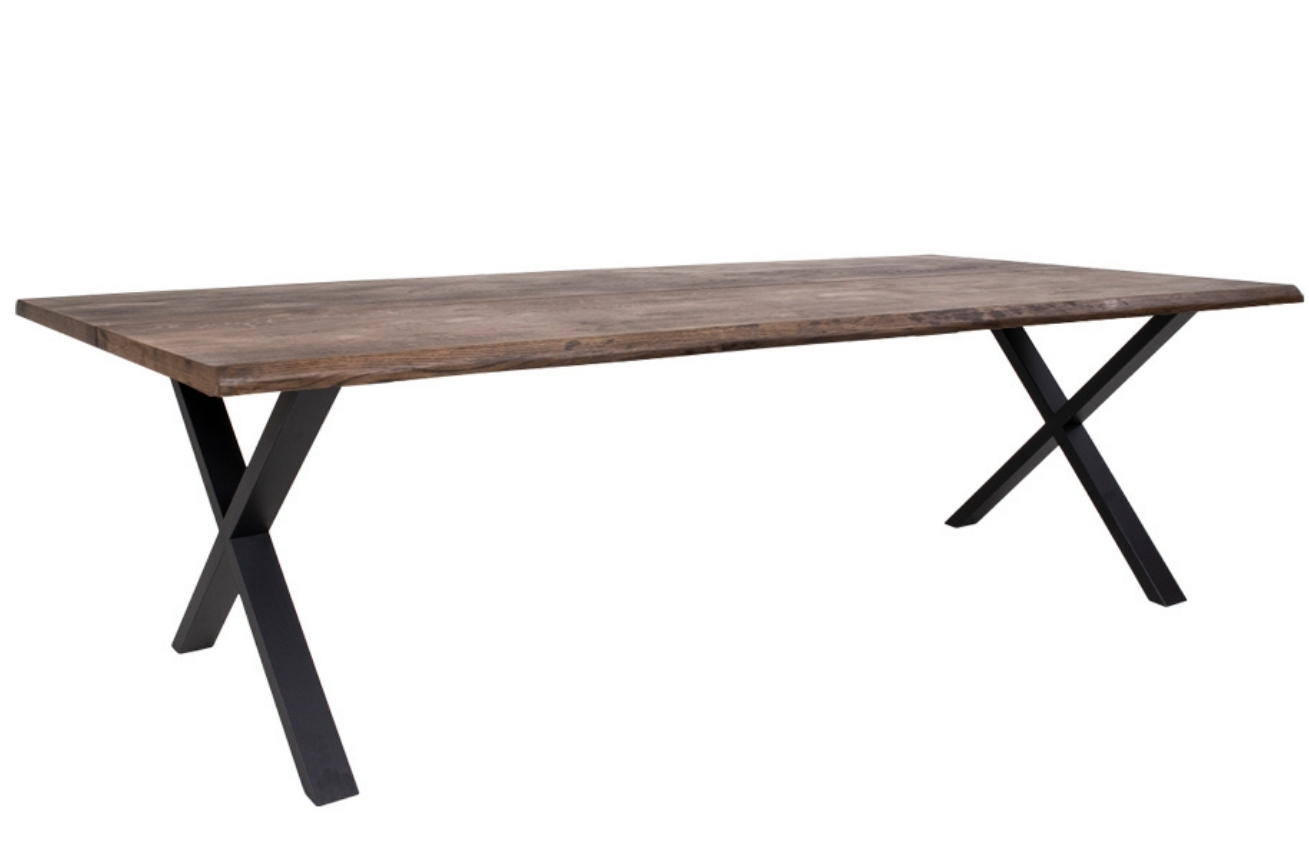 Nordic Living Tmavě hnědý dubový jídelní stůl Tolon 300 x 100 cm Nordic Living