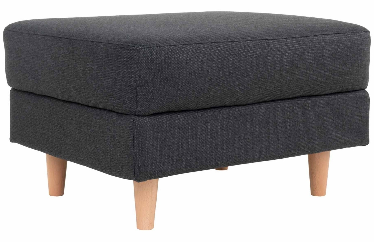 Nordic Living Tmavě šedá látková podnožka Limo Nordic Living