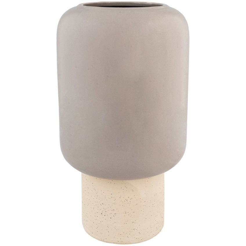 Nordic Living Šedá keramická váza Vinon 15 cm Nordic Living