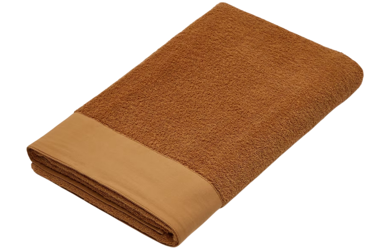 Hnědý bavlněný ručník Kave Home Takeshi 90 x 150 cm Kave Home