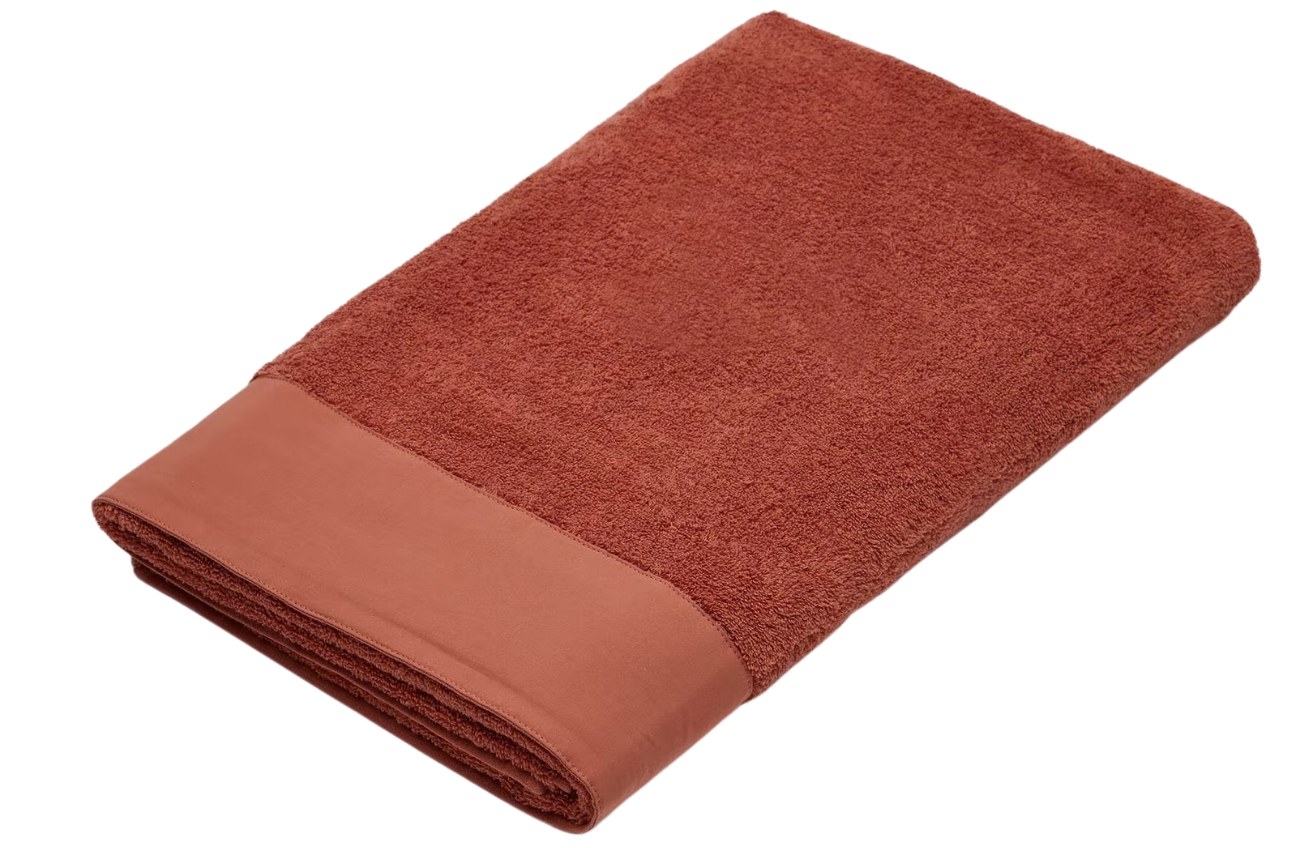 Terakotově červený bavlněný ručník Kave Home Takeshi 90 x 150 cm Kave Home