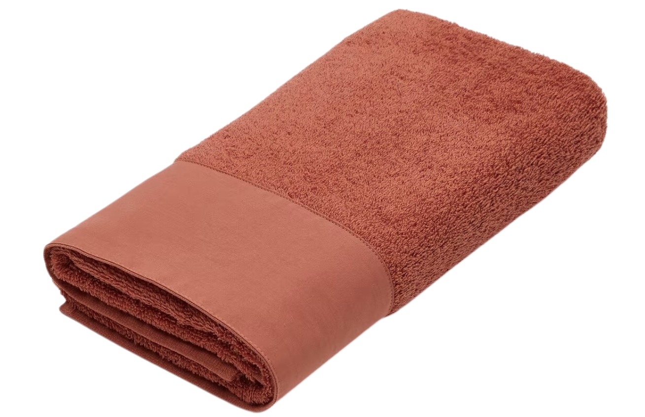 Terakotově červený bavlněný ručník Kave Home Takeshi 50 x 90 cm Kave Home