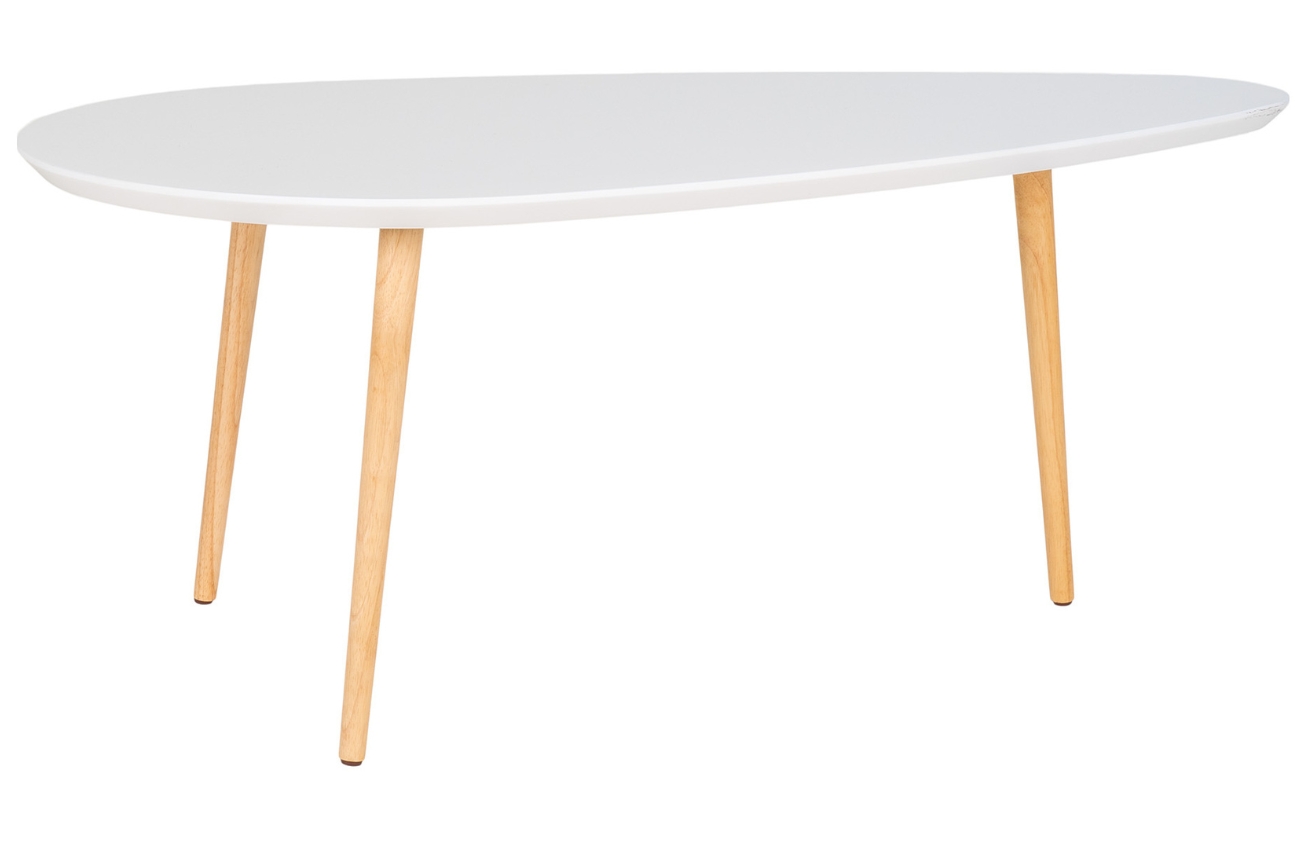 Nordic Living Bílý lakovaný konferenční stolek Vivid 110 x 60 cm Nordic Living