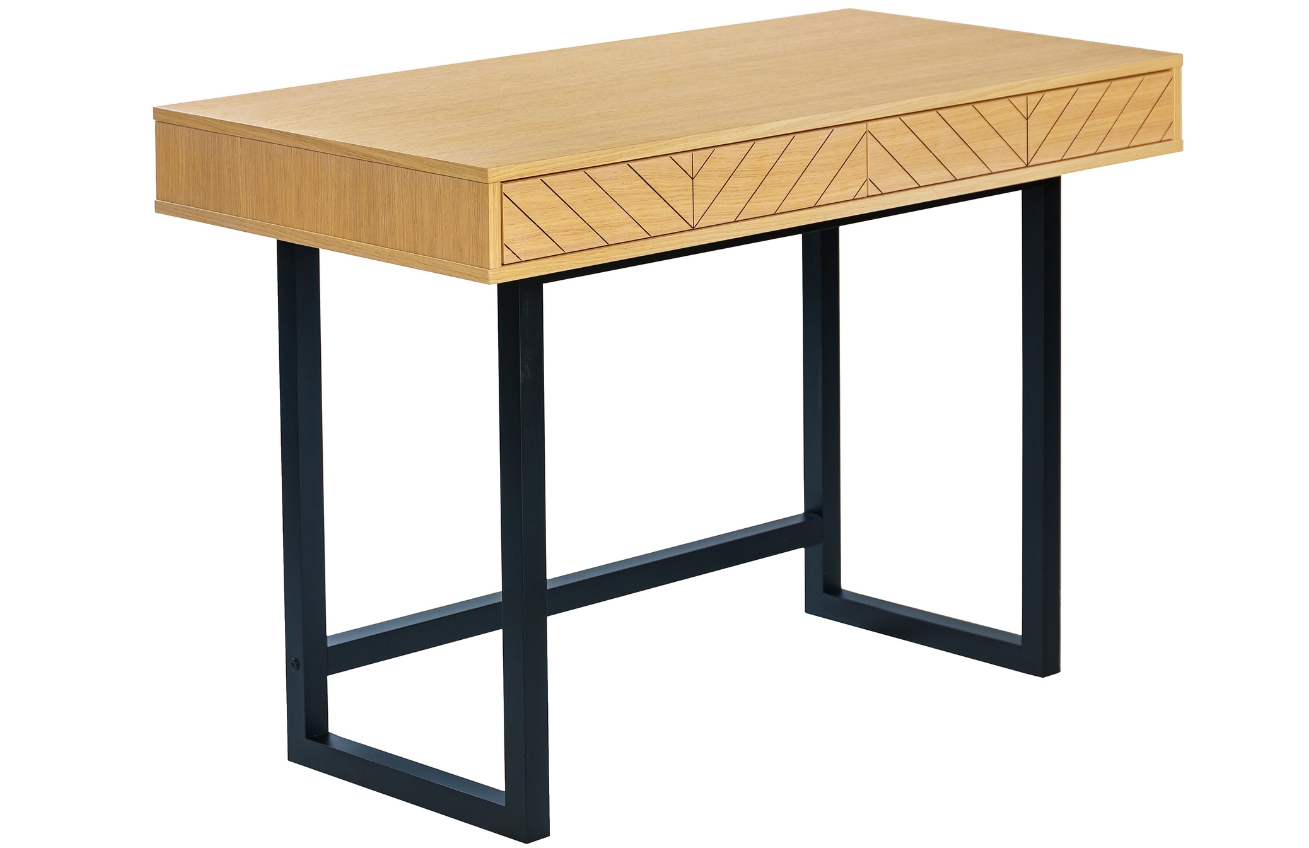 Dubový rýhovaný pracovní stůl Woodman Camden 110 x 55 cm Woodman