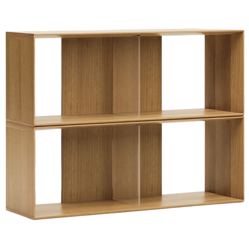 Set dvou dubových modulárních polic Kave Home Litto Kave Home