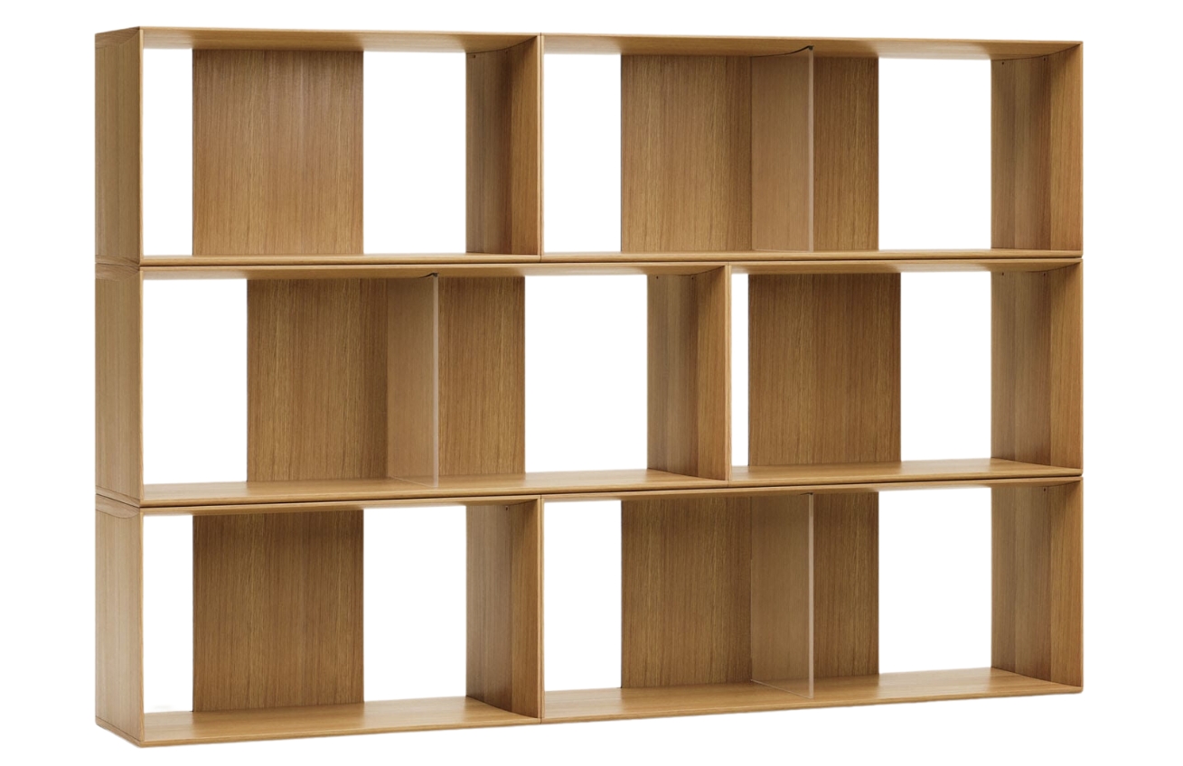 Set šesti dubových modulárních polic Kave Home Litto II. Kave Home