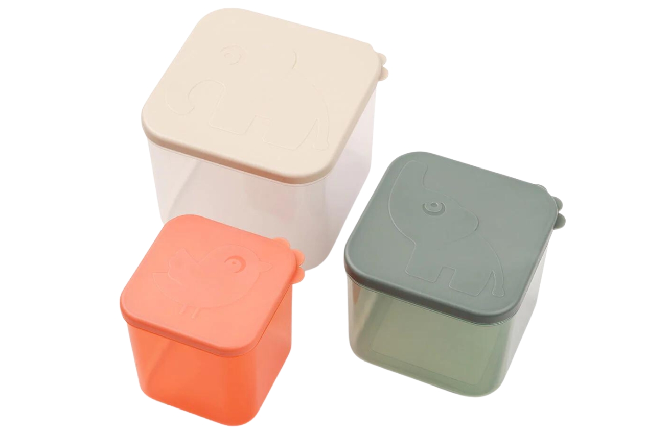 Sada barevných plastových potravinových boxů Done by Deer Elphee L Done by Deer