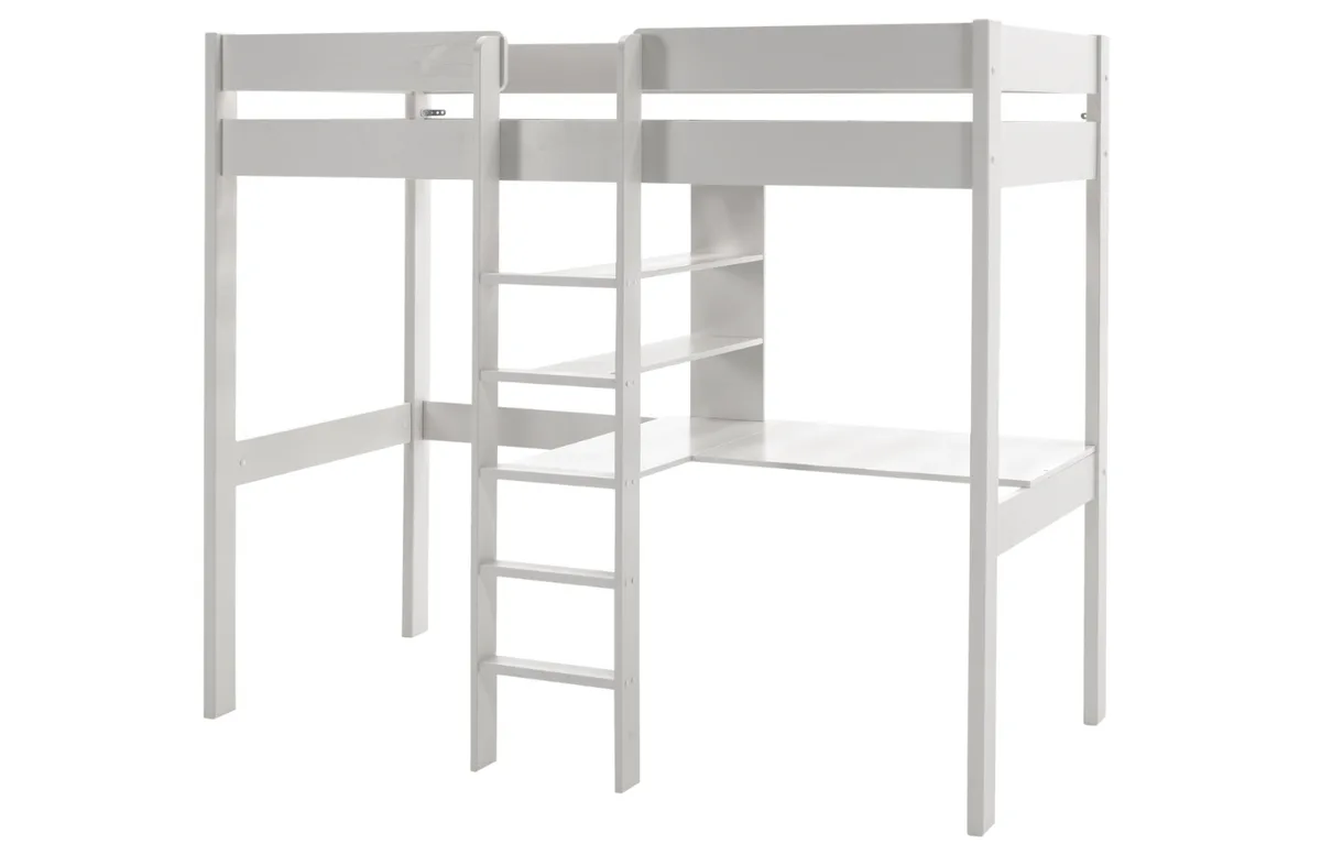 Vipack Dřevěná patrová postel a stůl Pino 90 x 200 cm