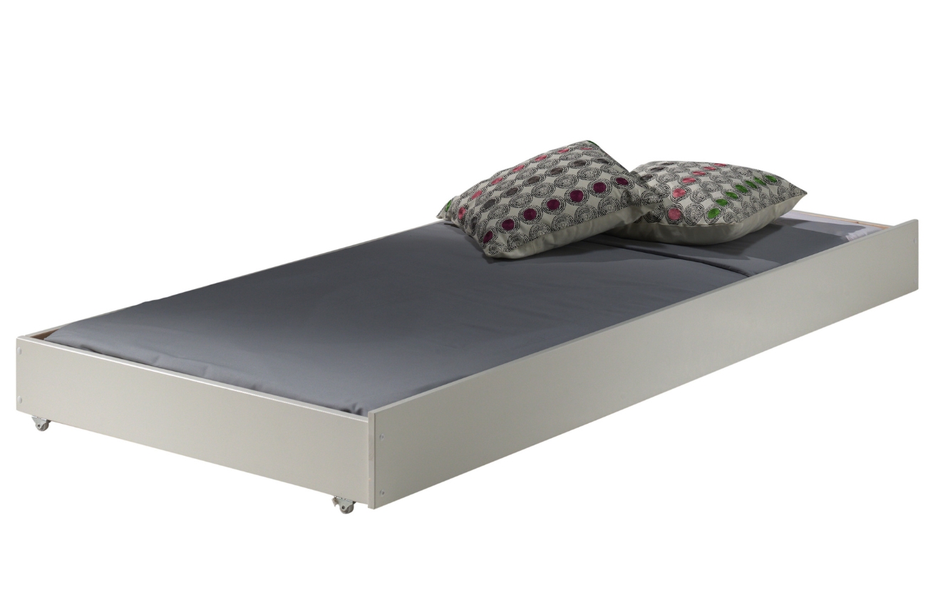 Bílá borovicová zásuvka k posteli Vipack Pino 195 x 90 cm Vipack