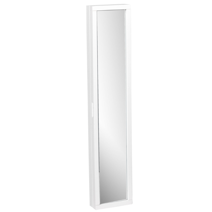 Bílá lakovaná zrcadlová skříňka na klíče ROWICO CONFETTI 90 x 18 cm Rowico