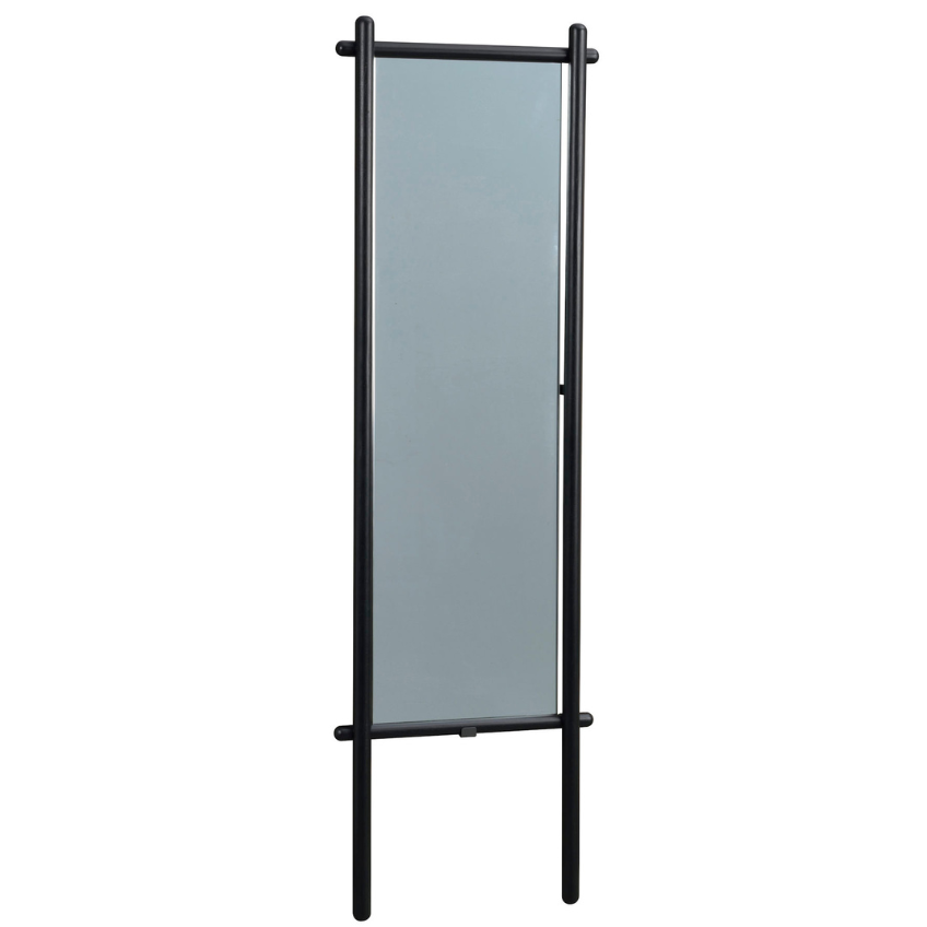 Černé dubové stojací zrcadlo ROWICO MILFORD 180 x 52 cm Rowico