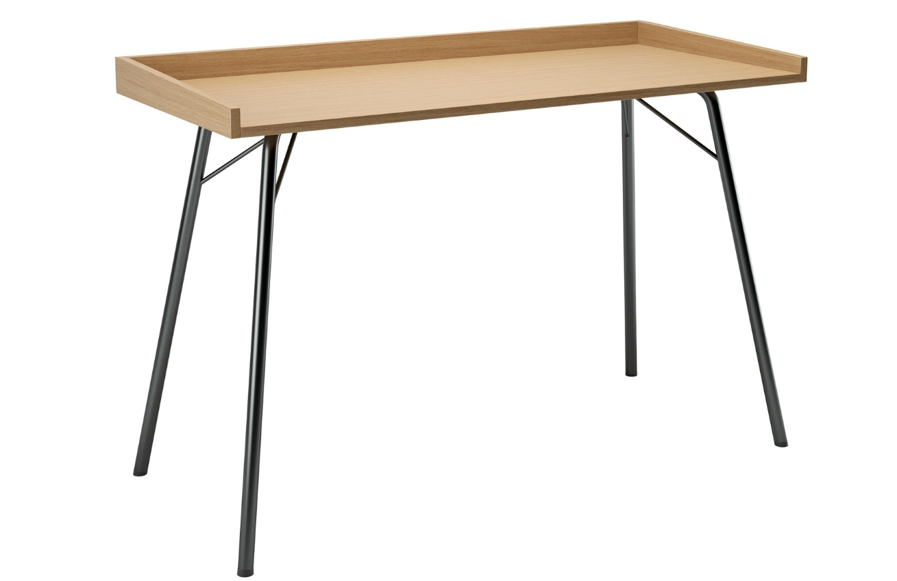 Dubový pracovní stůl Woodman Rayburn s kovovou podnoží 115 x 52 cm Woodman