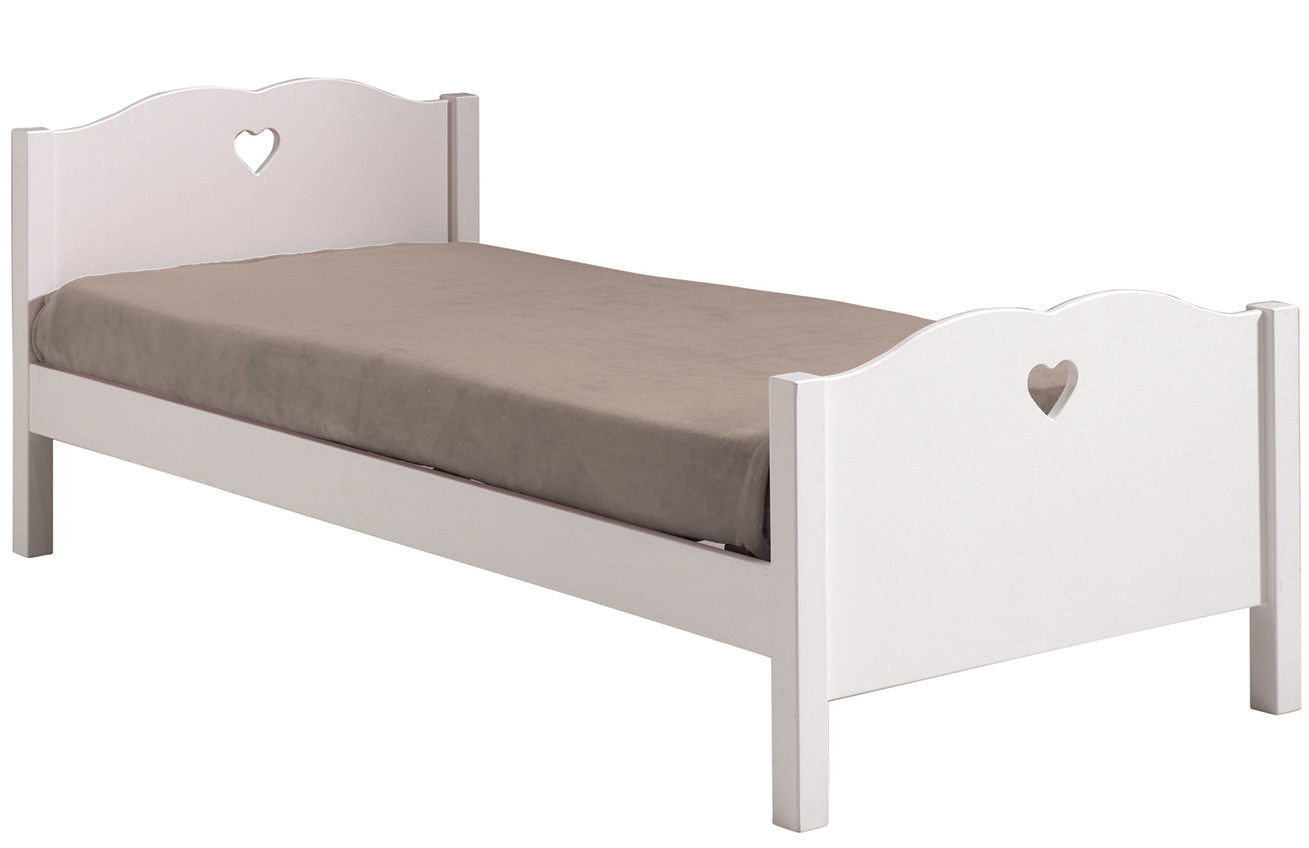 Bílá lakovaná postel Vipack Amori II. 90 x 200 cm Vipack