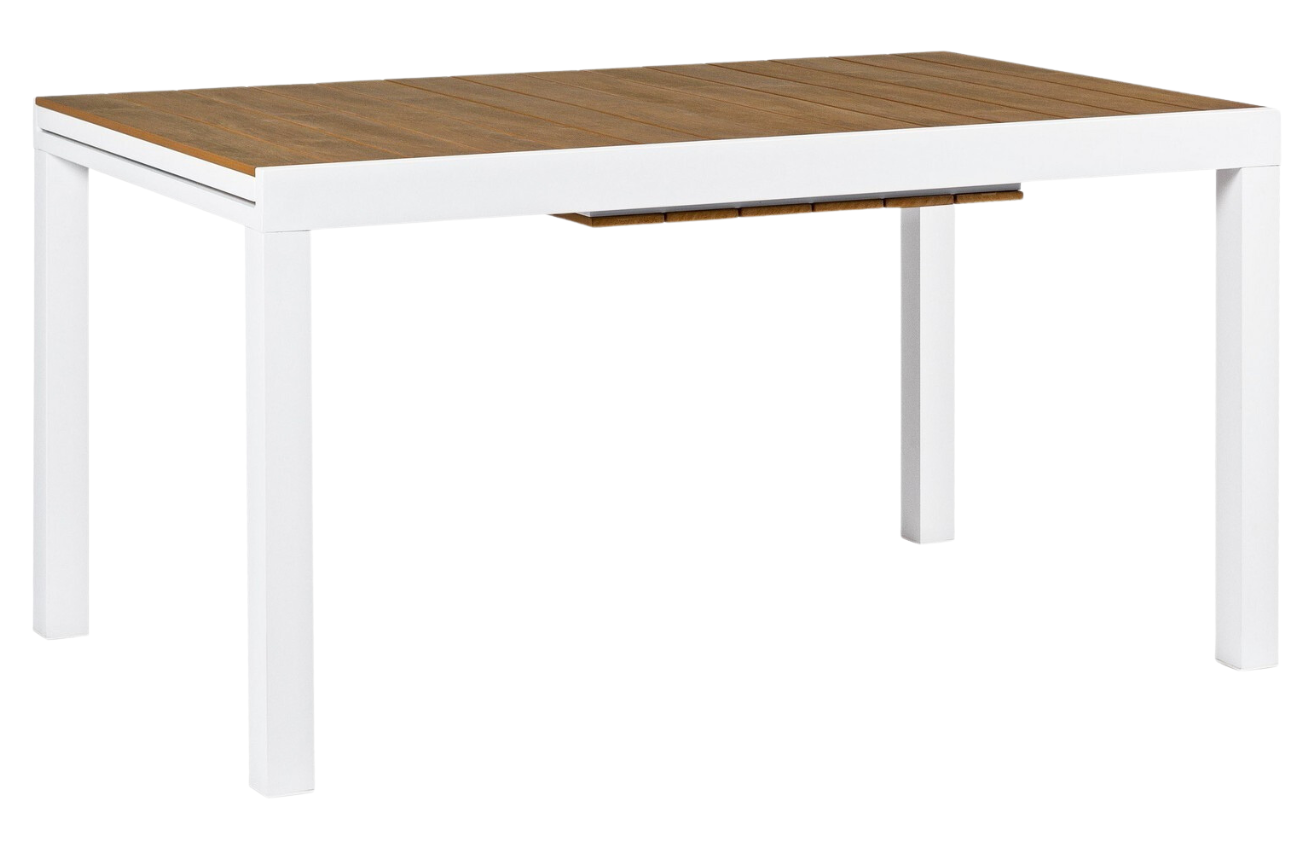 Bílý hliníkový rozkládací zahradní stůl Bizzotto Elias 140/200 x 90 cm Bizzotto