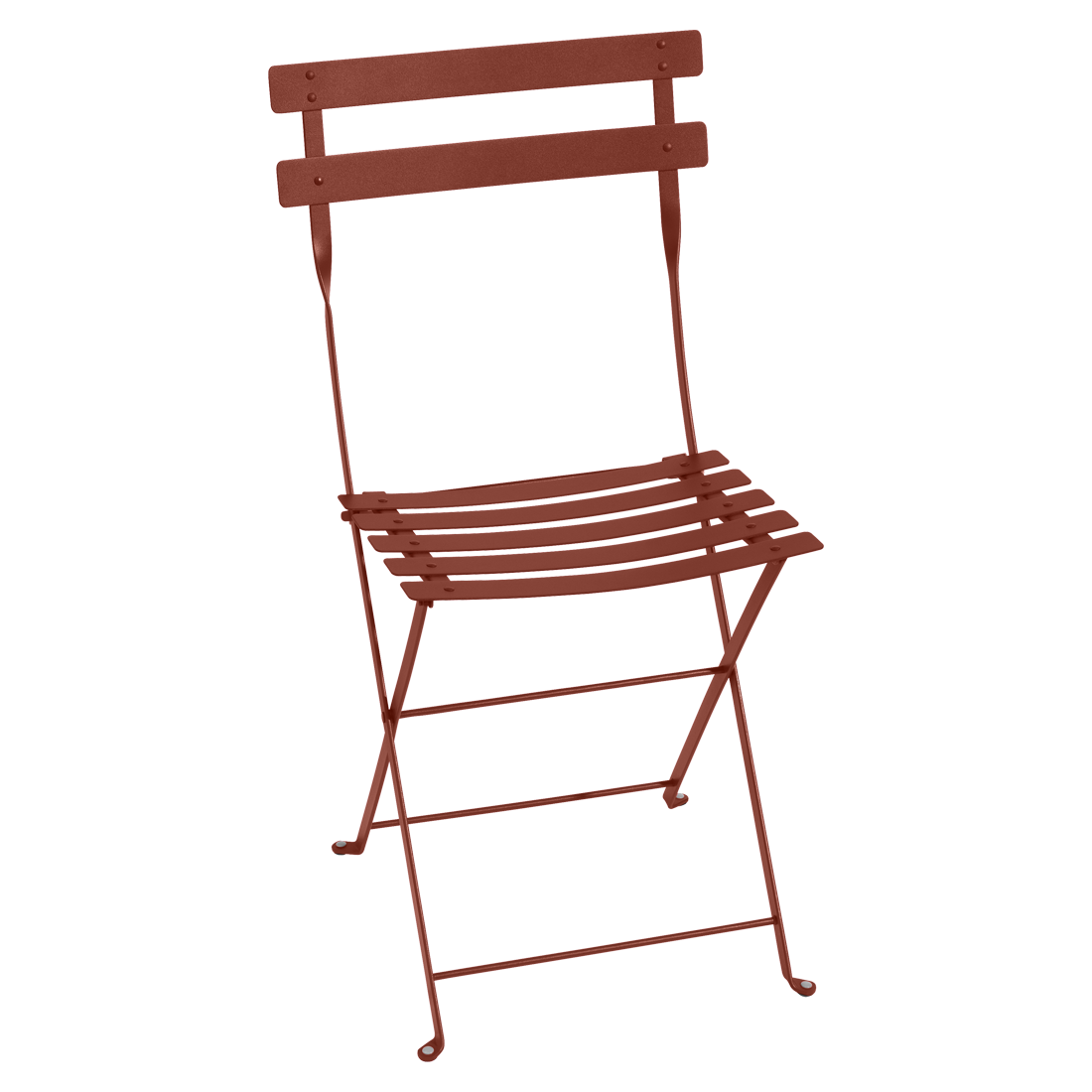 Zemitě červená kovová skládací židle Fermob Bistro Fermob
