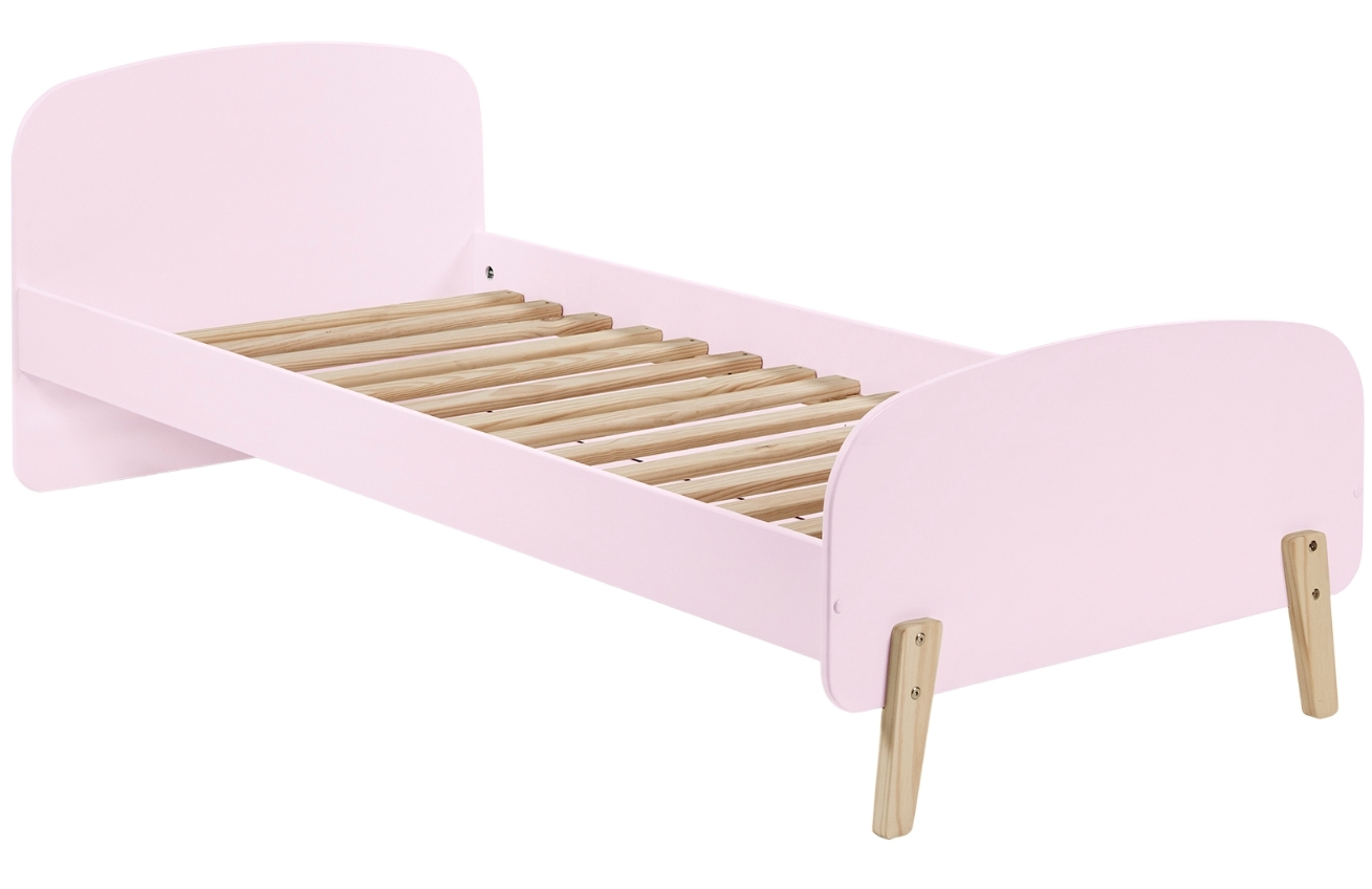 Růžová lakovaná dětská postel Vipack Kiddy 90x200 cm Vipack