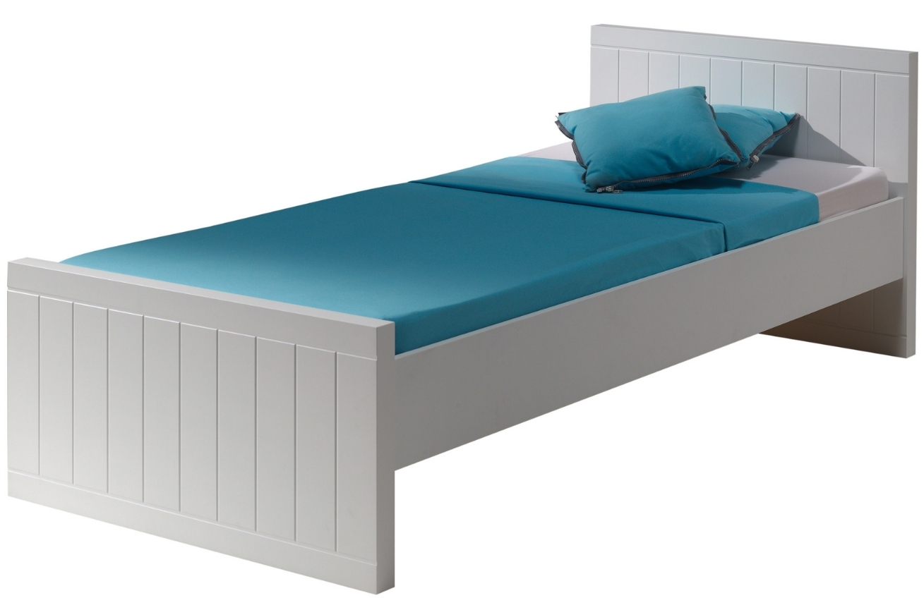 Bílá lakovaná postel Vipack Robin 90 x 200 cm Vipack