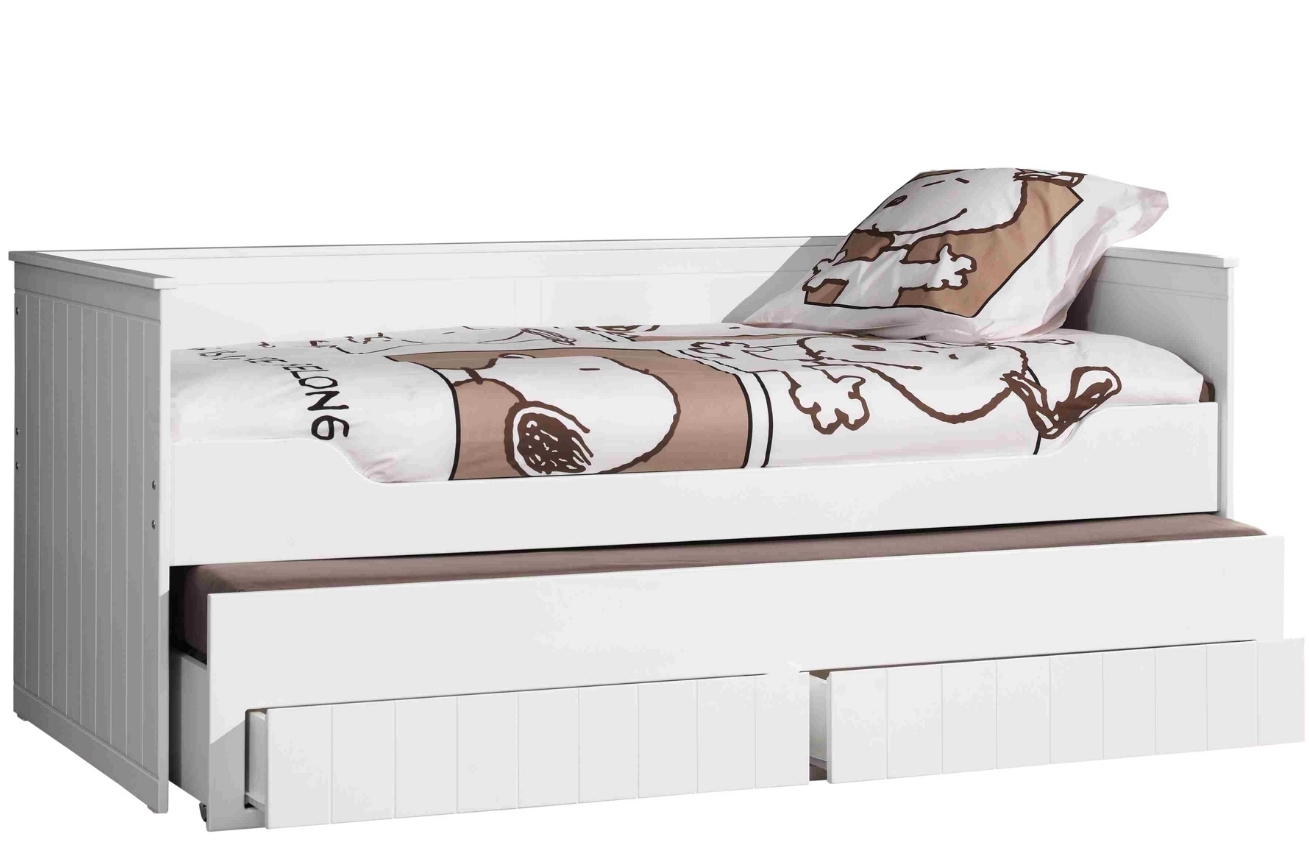 Bílá lakovaná rozkládací postel Vipack Robin 90 x 200 cm Vipack