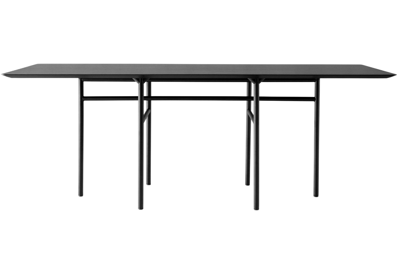 Černý dubový jídelní stůl AUDO SNAREGADE 200 x 90 cm AUDO