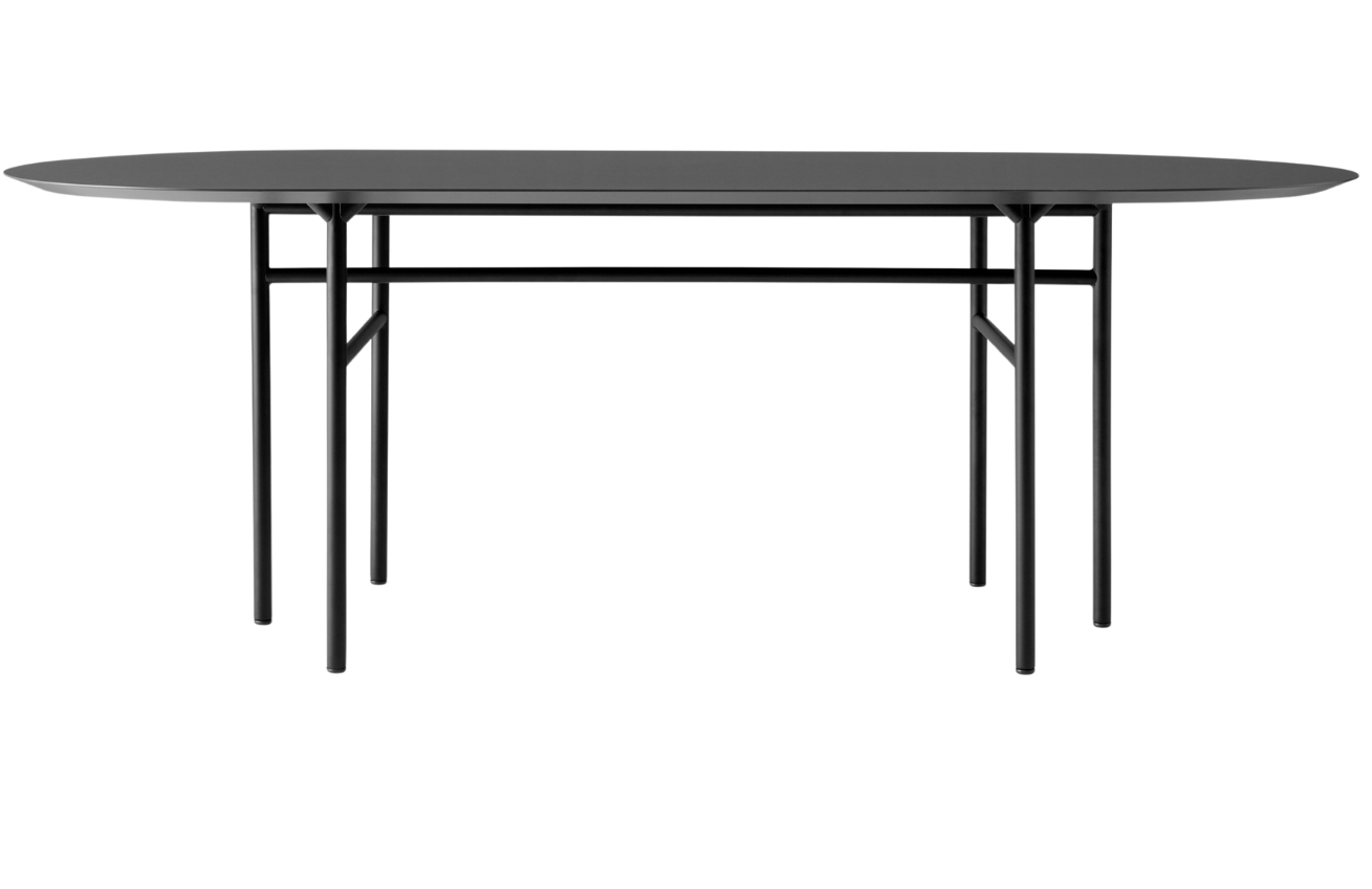 Černý jídelní stůl AUDO SNAREGADE 210 x 95cm AUDO