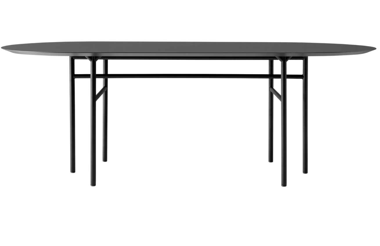 Černý dubový jídelní stůl AUDO SNAREGADE 210 x 95 cm AUDO