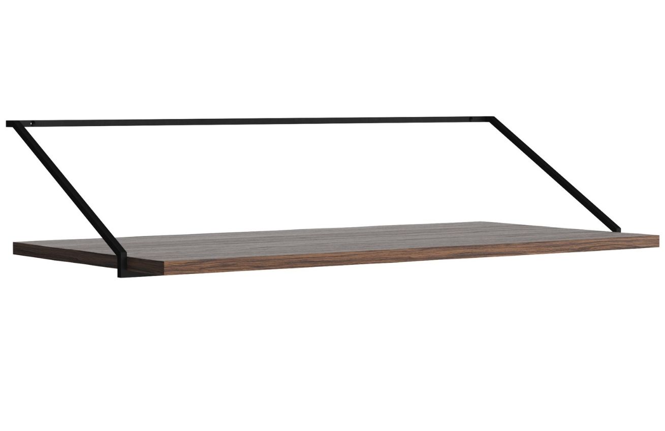 Ořechově hnědý dubový závěsný pracovní stůl AUDO RAIL 92 x 45 cm AUDO
