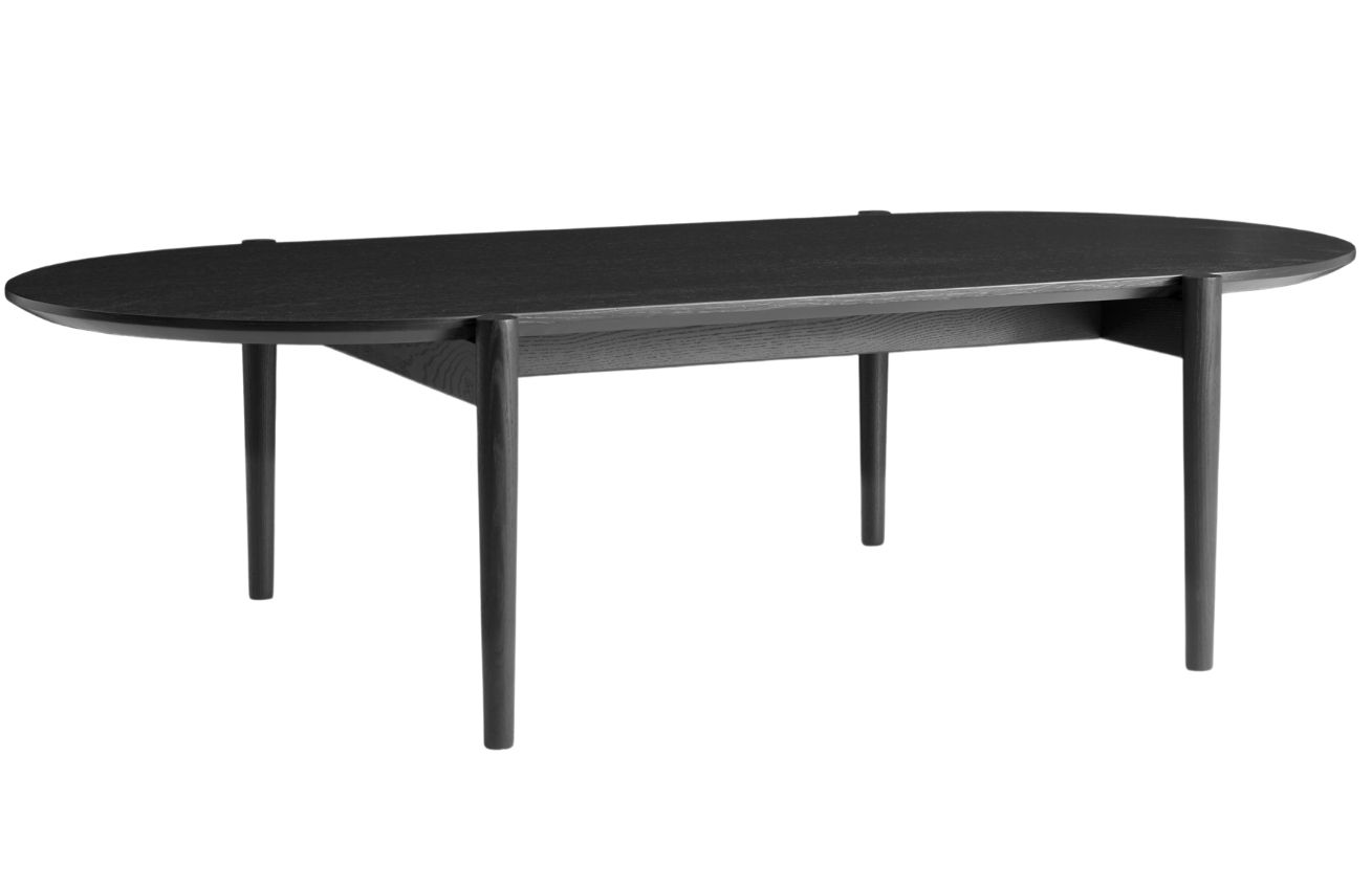 Černý jasanový konferenční stolek AUDO SEPTEMBRE 130 x 67 cm AUDO