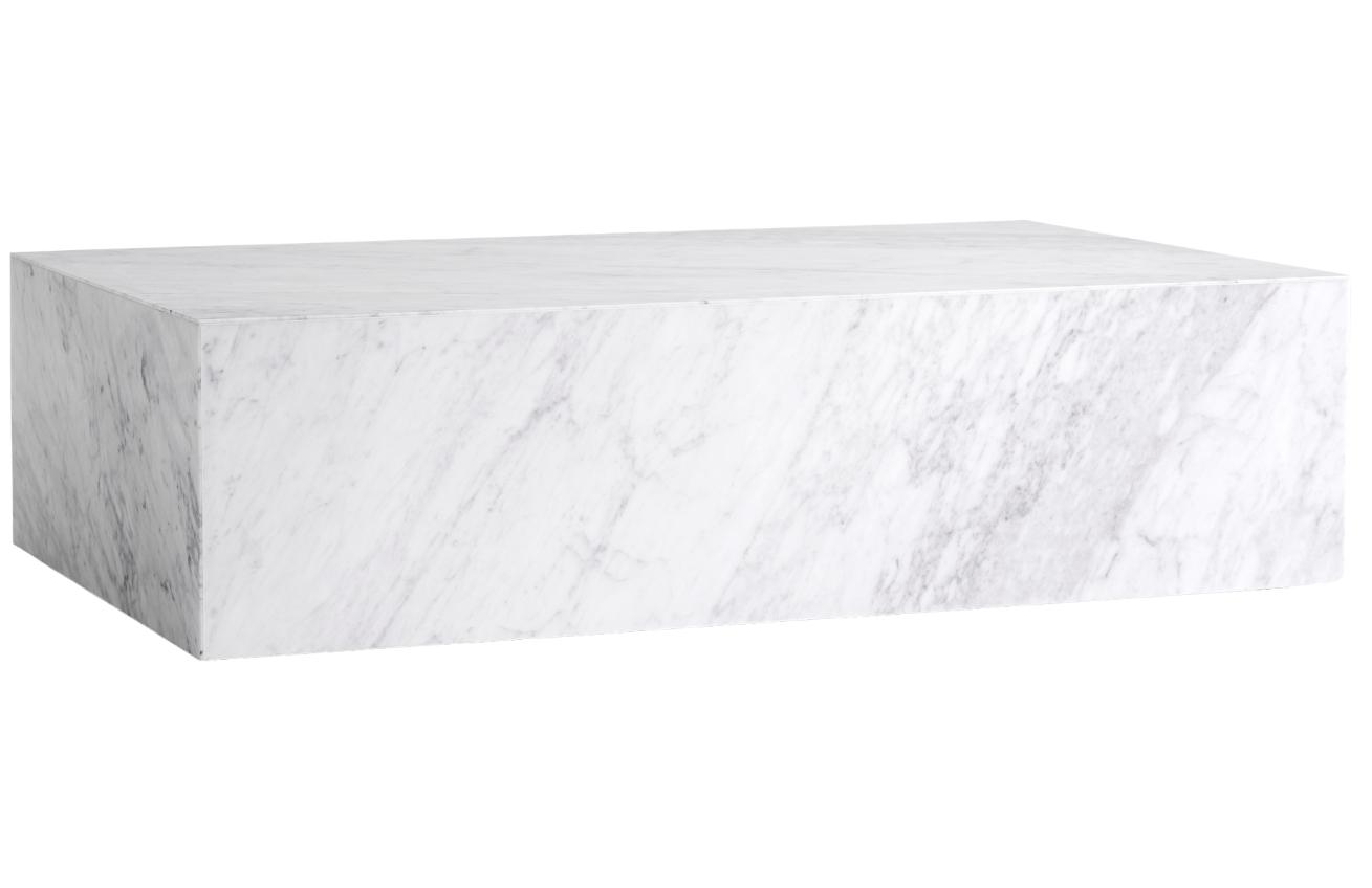 Bílý mramorový konferenční stolek AUDO PLINTH 60 x 100 cm AUDO