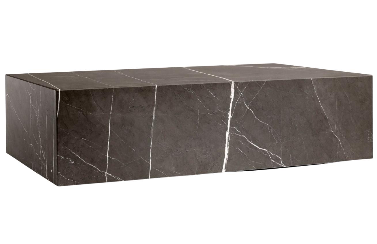 Hnědo šedý mramorový konferenční stolek AUDO PLINTH 60 x 100 cm AUDO