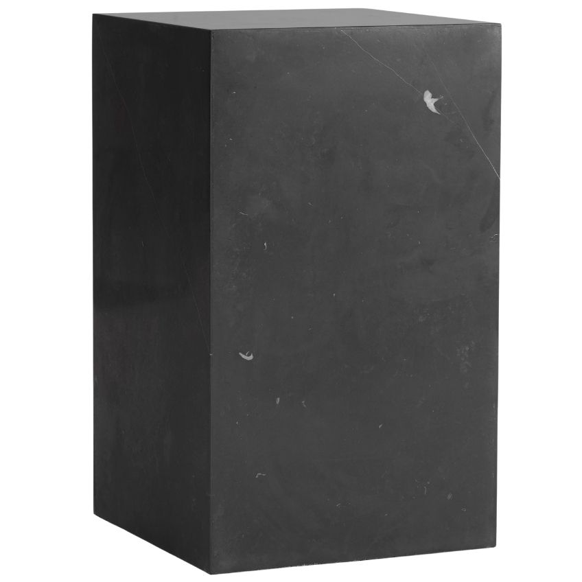 Černý mramorový noční/odkládací stolek AUDO PLINTH 30 x 30 cm AUDO