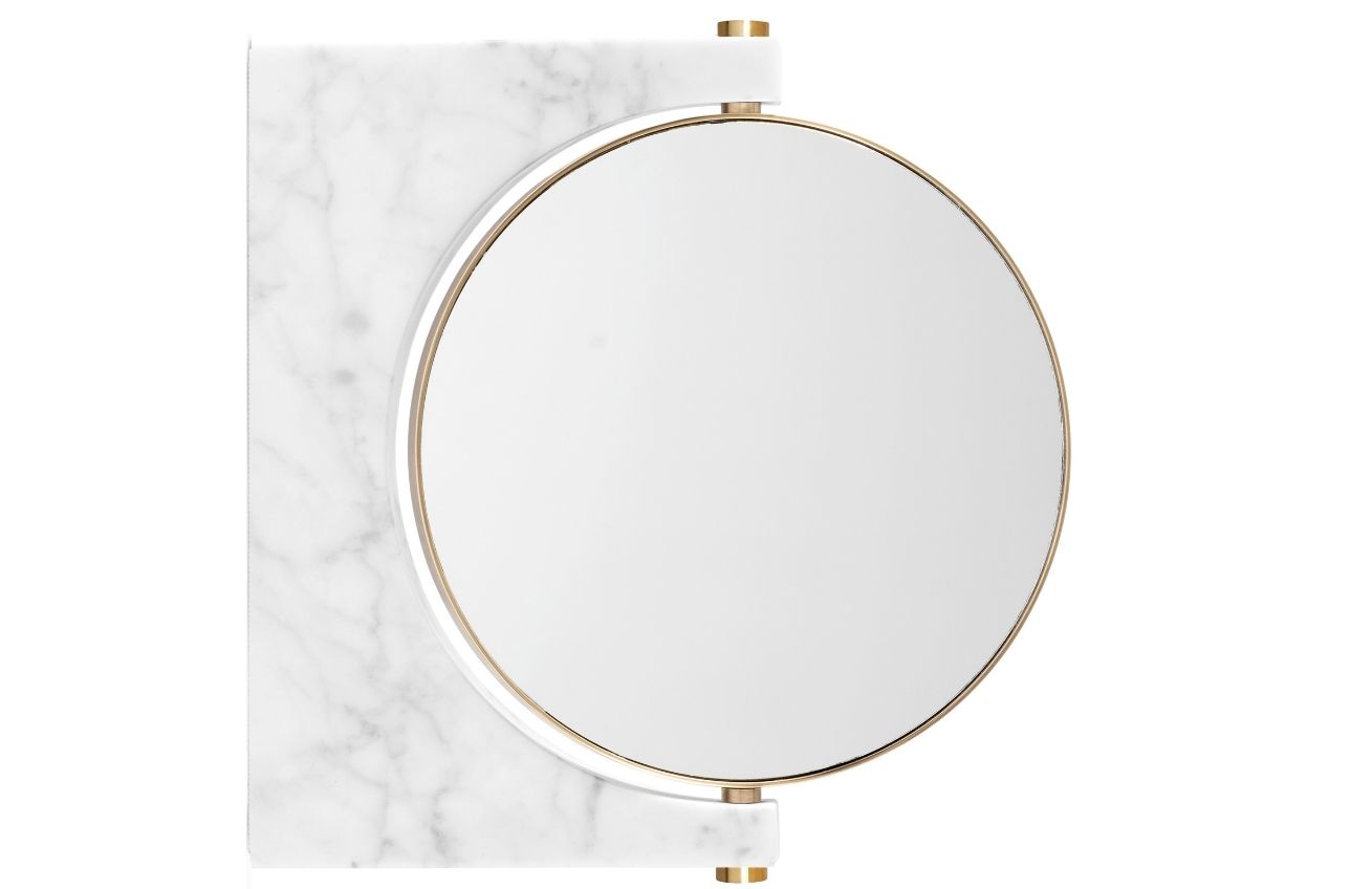 Bílé mramorové nástěnné zrcadlo AUDO PEPE AUDO