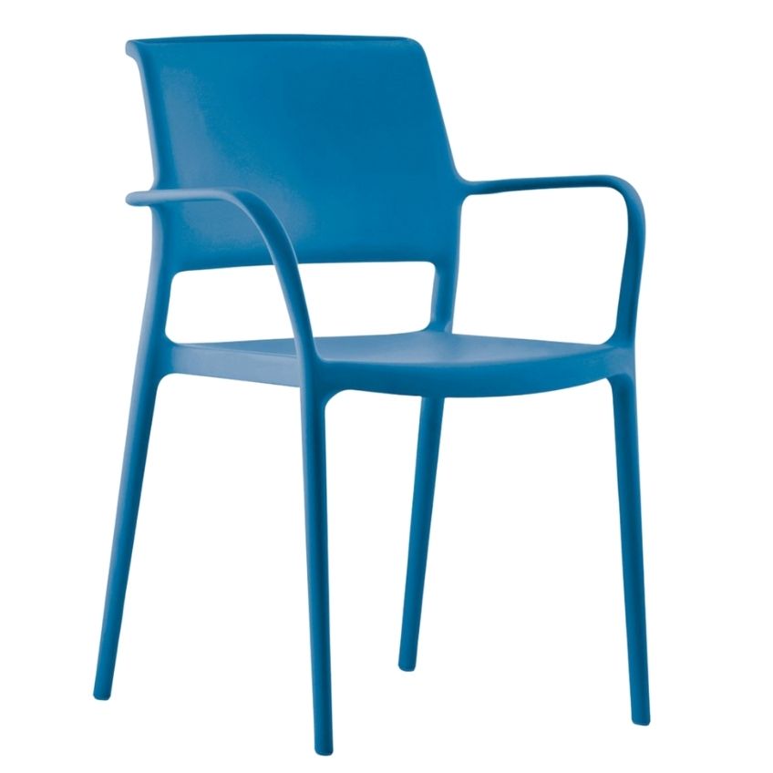 Pedrali Modrá plastová jídelní židle ARA 315 Pedrali