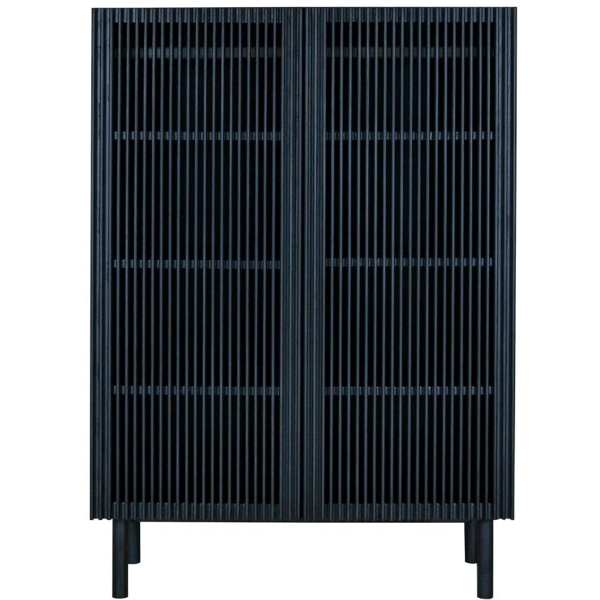 Černá dřevěná skříň Quax Hai-No-Ki 140 x 100 cm Quax