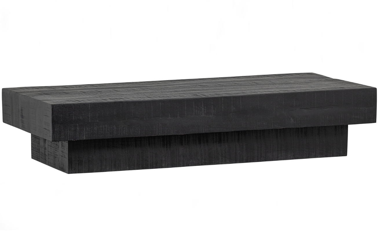 Hoorns Černý dřevěný konferenční stolek Baltonio 150 x 60 cm Hoorns