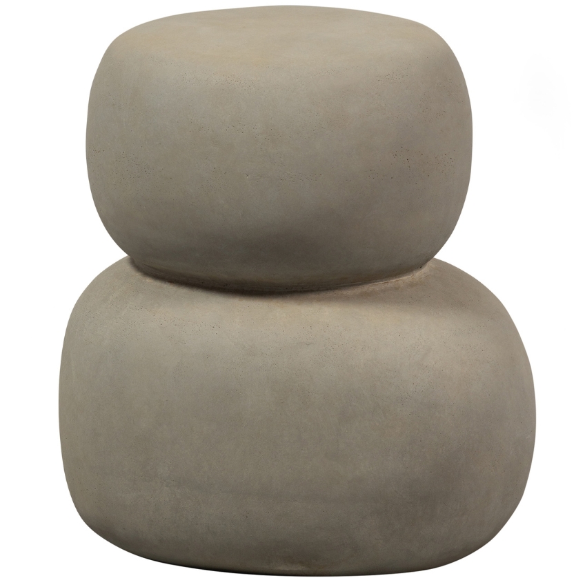 Hoorns Šedý betonový odkládací stolek Creete 30 cm Hoorns