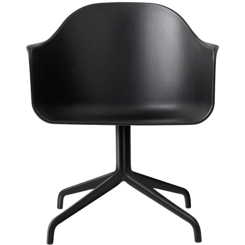 Černá plastová konferenční židle AUDO HARBOUR s černou podnoží AUDO
