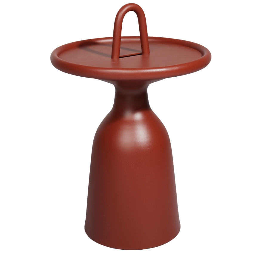 Červený hliníkový zahradní odkládací stolek No.104 Mindo 40 cm Mindo
