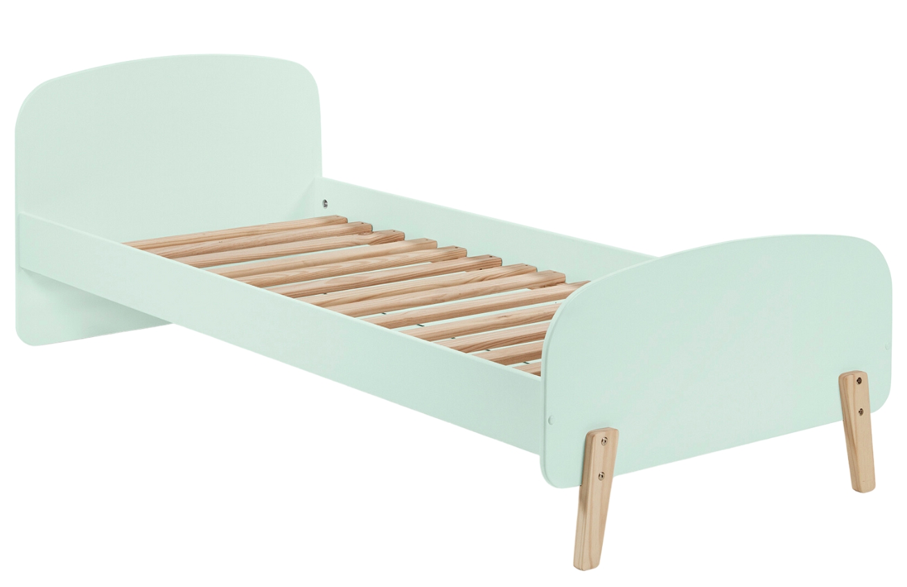 Mátově zelená lakovaná dětská postel Vipack Kiddy 90 x 200 cm Vipack