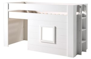 B&iacute;l&aacute; lakovan&aacute; patrov&aacute; postel Vipack Noah 90 x 200 cm Vipack