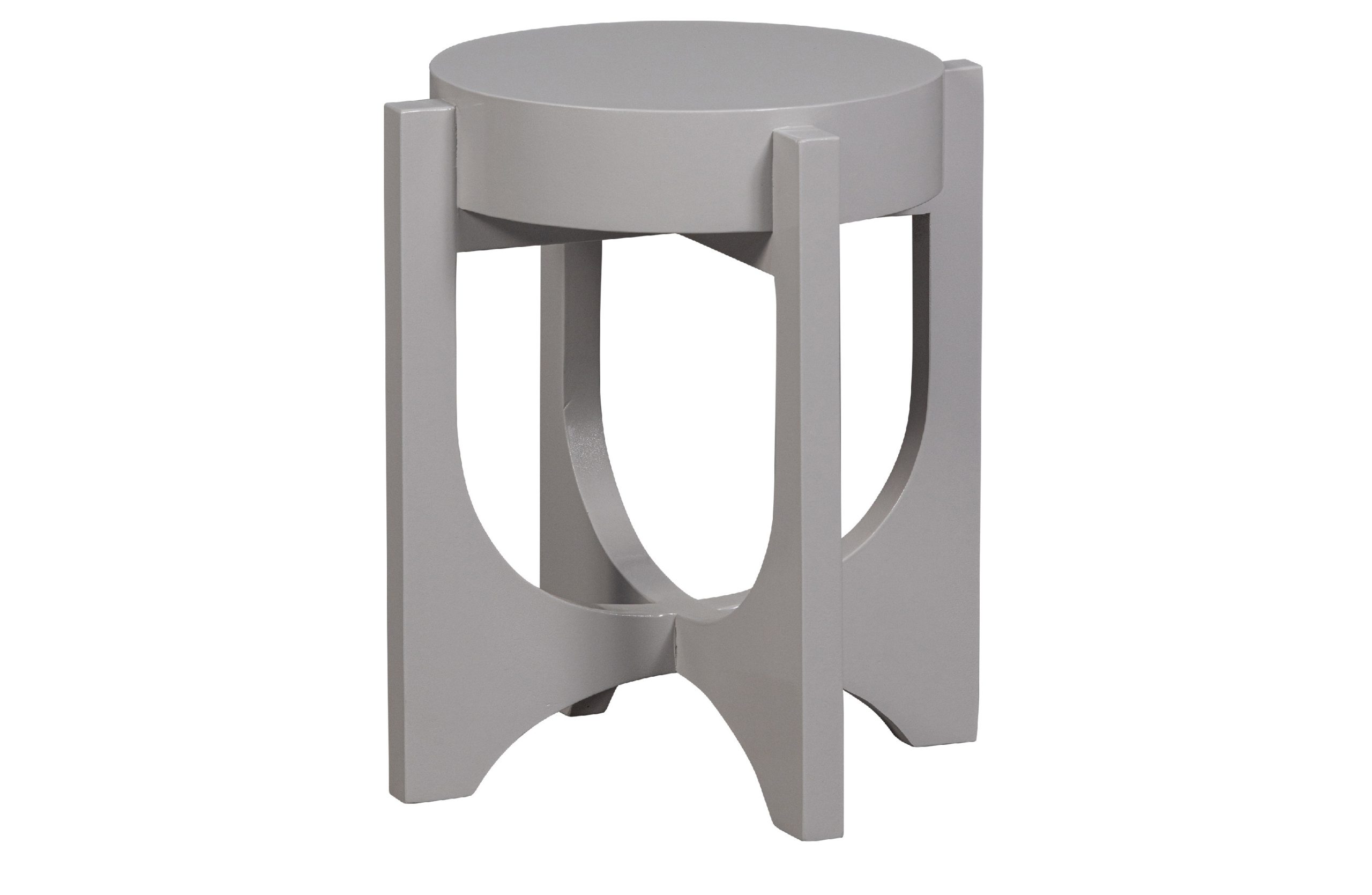 Hoorns Světle šedý dřevěný odkládací stolek Upco II. 35 cm Hoorns