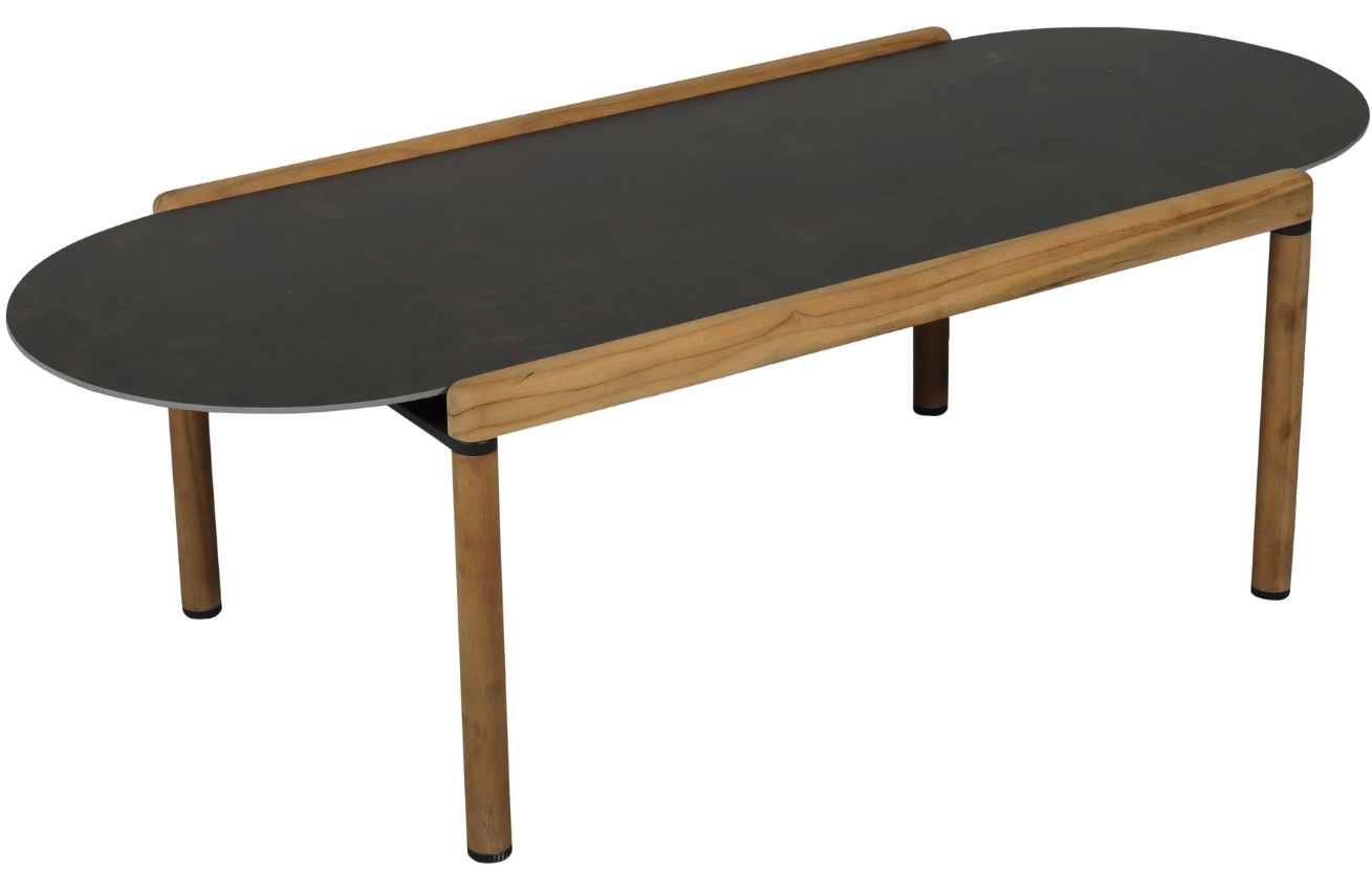 Antracitový keramický zahradní konferenční stolek No.107 Mindo 126 x 53 cm Mindo