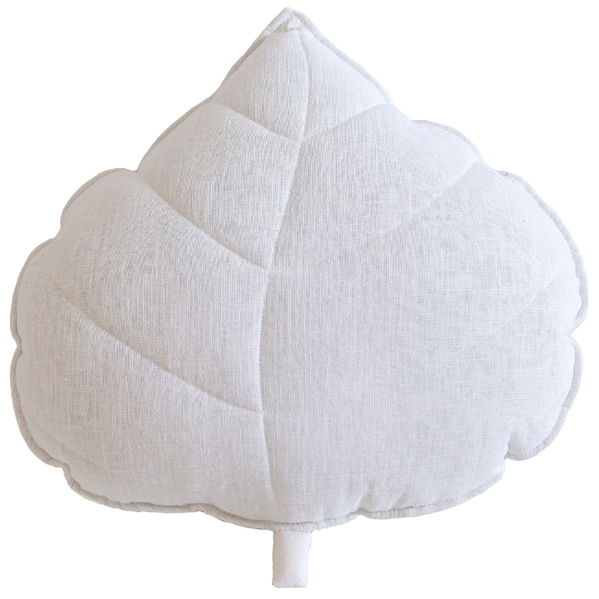 Moi Mili Bílý polštář ve tvaru listu Leaf 39 cm Moi Mili