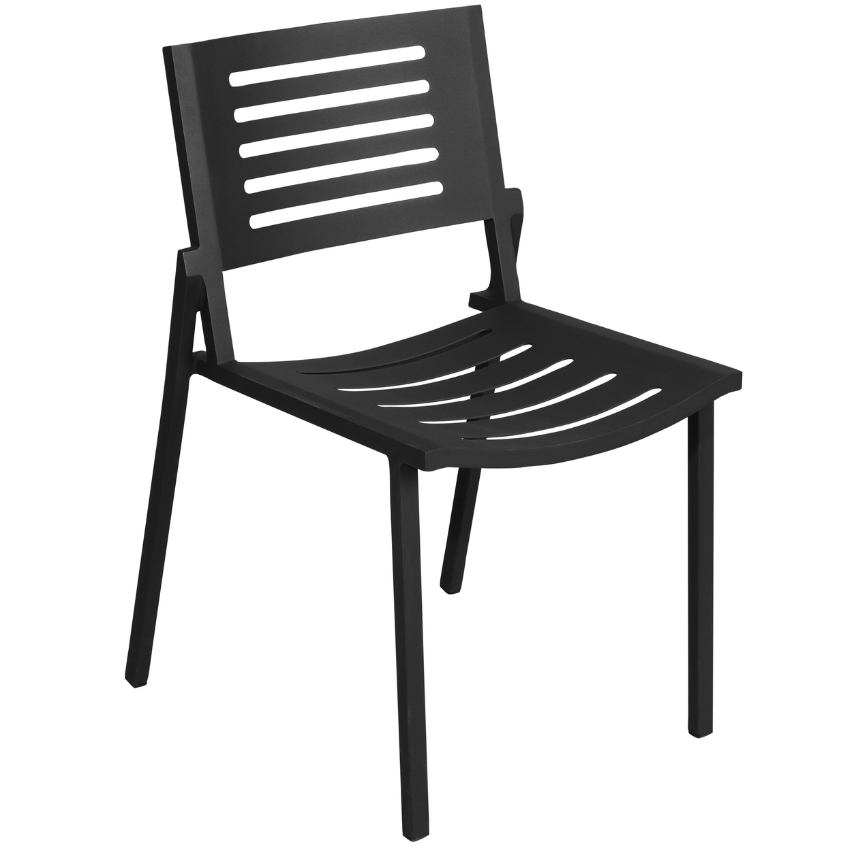 Antracitová hliníková zahradní židle No.112 Mindo Mindo