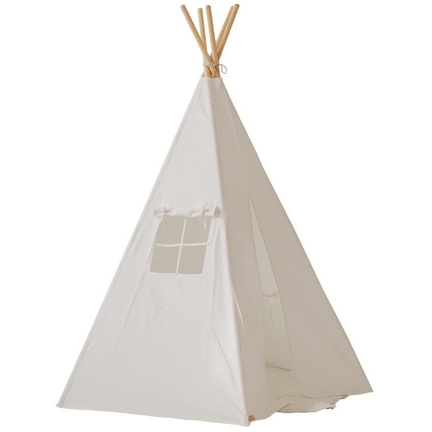 Moi Mili Bílý lněný teepee stan Apache 170 x 130 cm Moi Mili