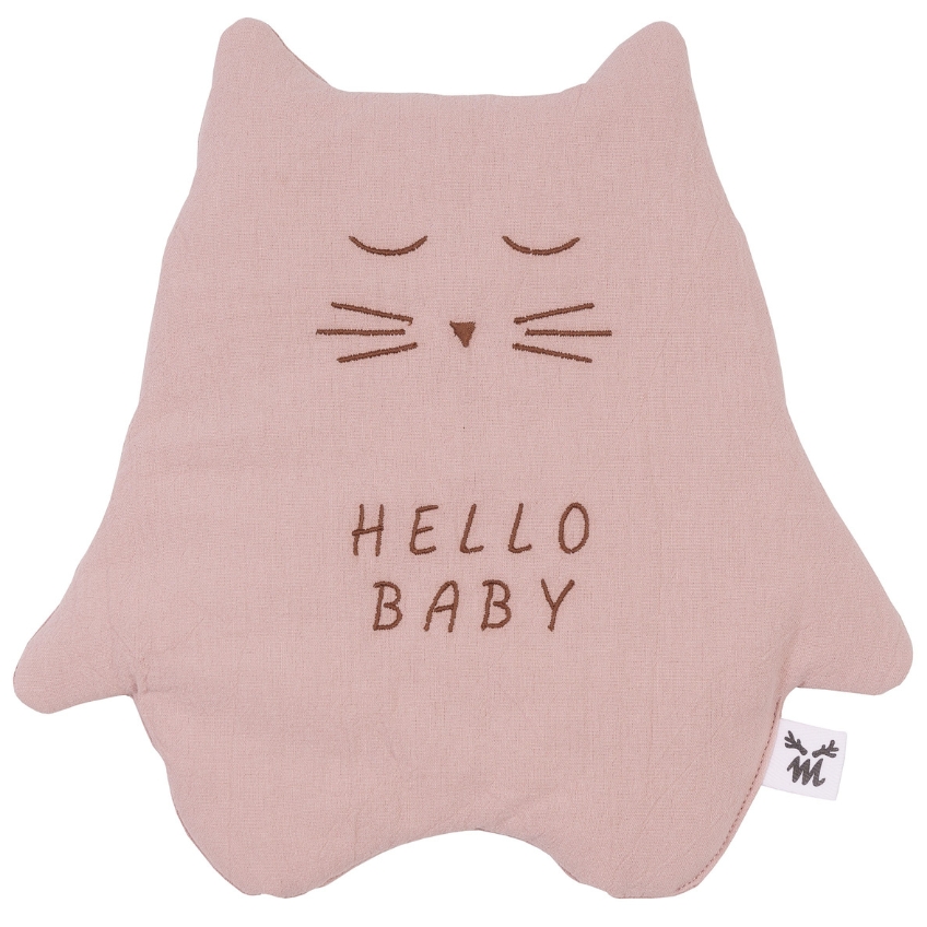 Malomi Kids Růžový bavlněný muchláček Hello Baby 30 cm Malomi Kids