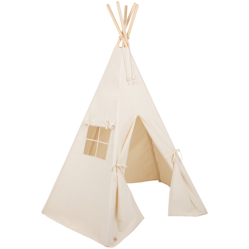 Moi Mili Béžový bavlněný teepee stan Navajo 170 x 130 cm Moi Mili