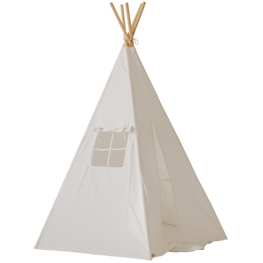 Moi Mili Bílý bavlněný teepee stan Navajo 170 x 130 cm Moi Mili