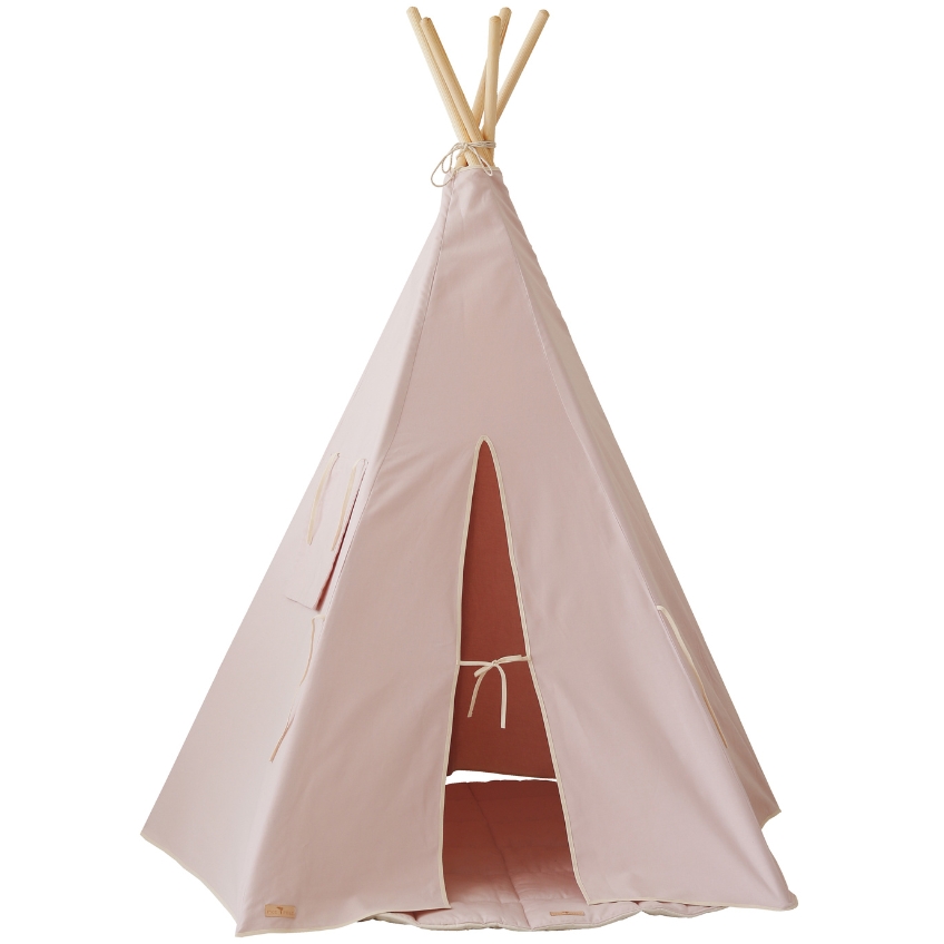 Moi Mili Růžový bavlněný teepee stan s podložkou Navajo 170 x 130 cm Moi Mili