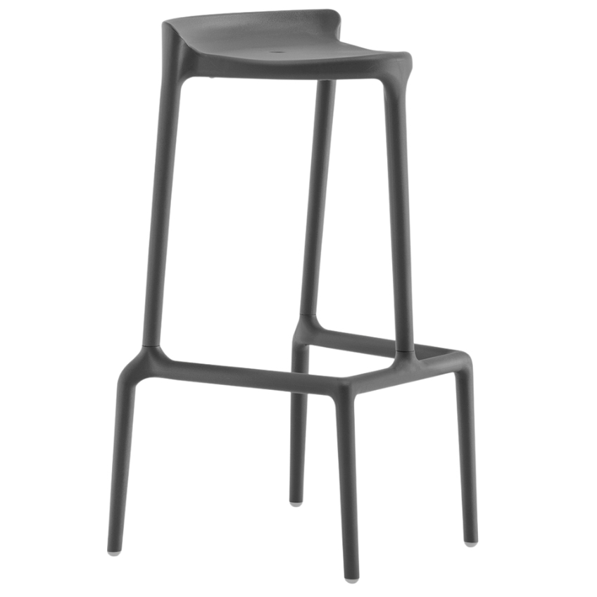 Pedrali Šedá plastová barová židle Happy 490 75 cm Pedrali